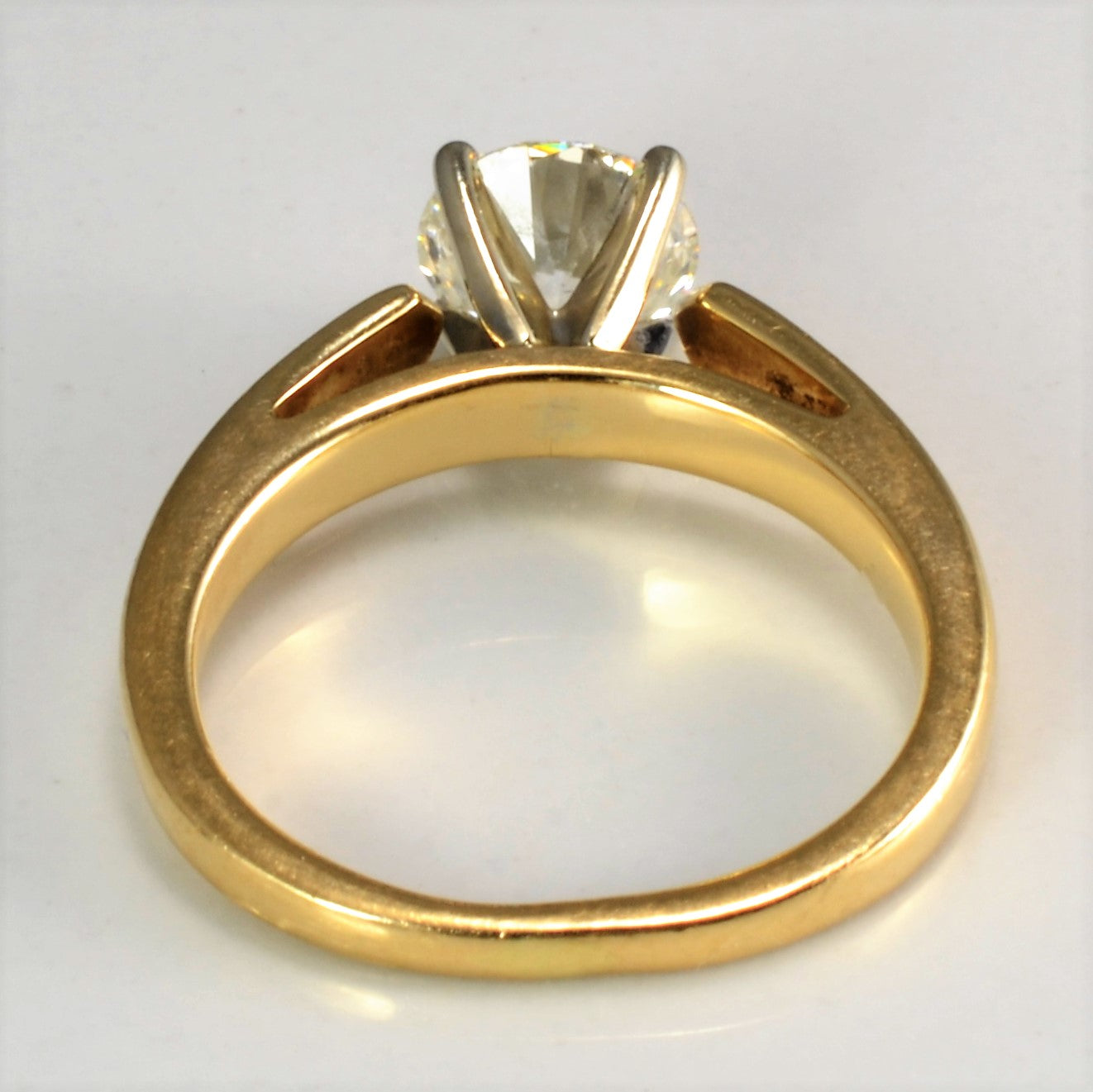 Tapered Solitaire Diamond Engagement Ring | 1.05 ct, SZ 4.5 | VVS2, I |
