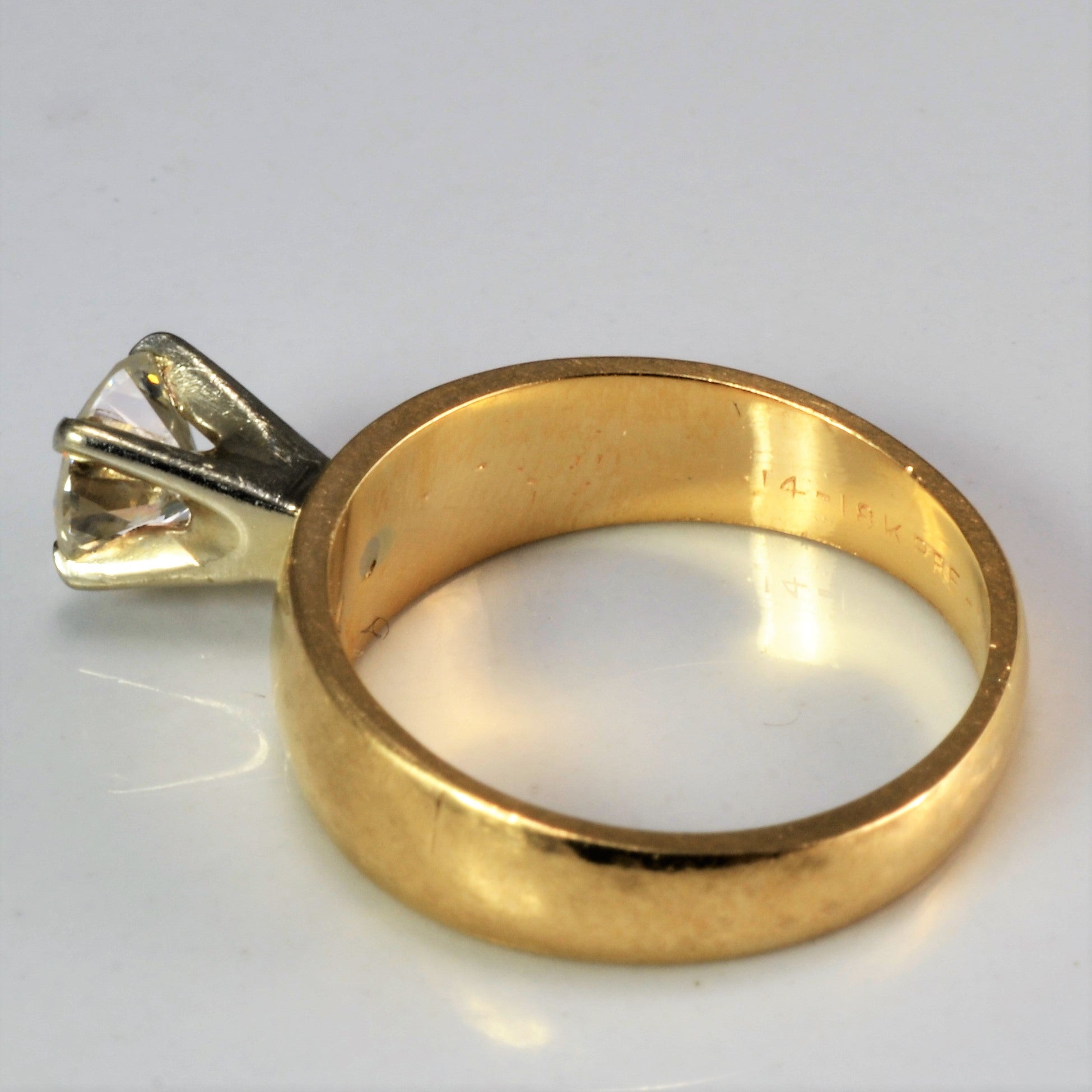 High Set Solitaire Diamond Ring | 0.64 ct, SZ 5 |
