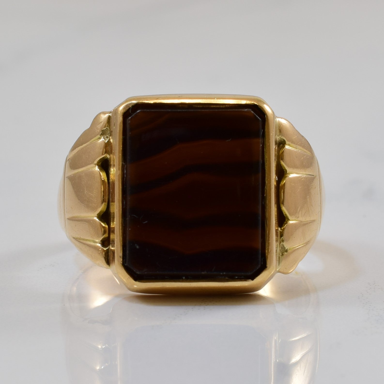 Bezel Set Agate Ring | 8.00ct | SZ 10 |