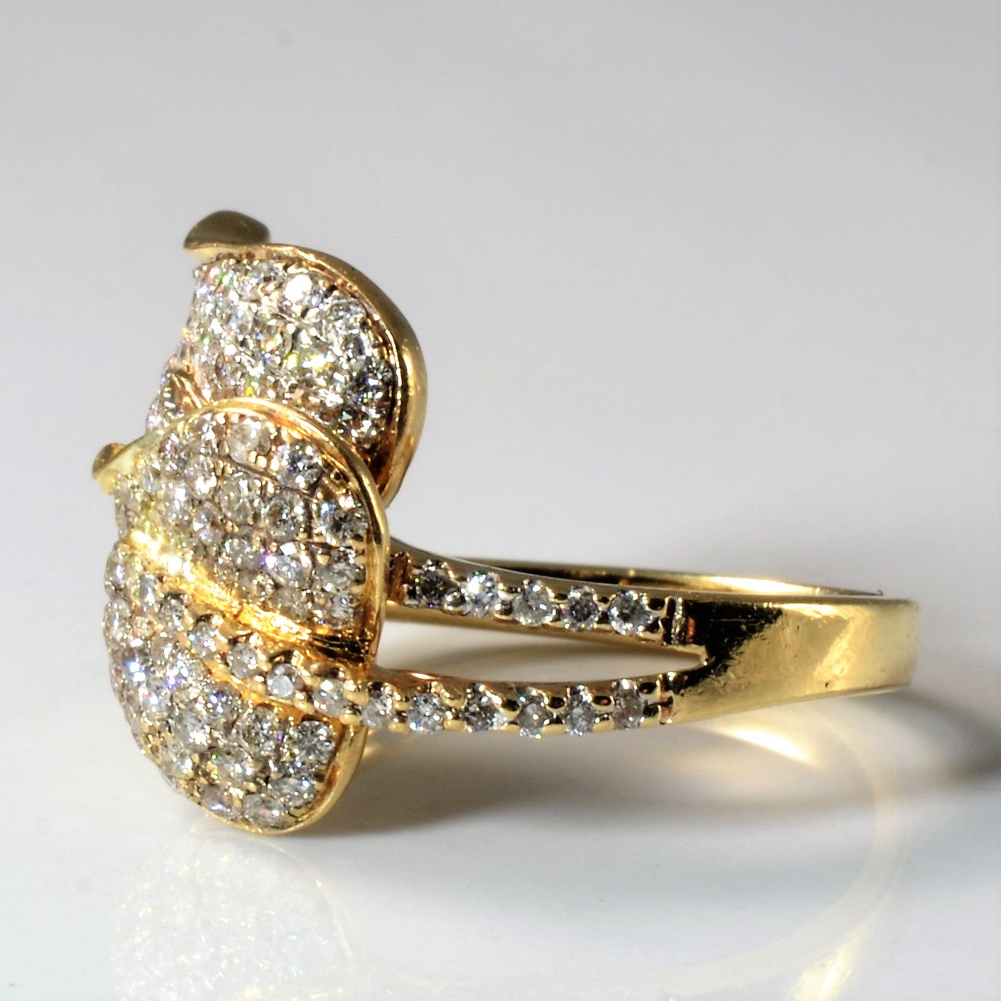 Wrapped Diamond Leaves Ring | 1.00ctw | SZ 7 |