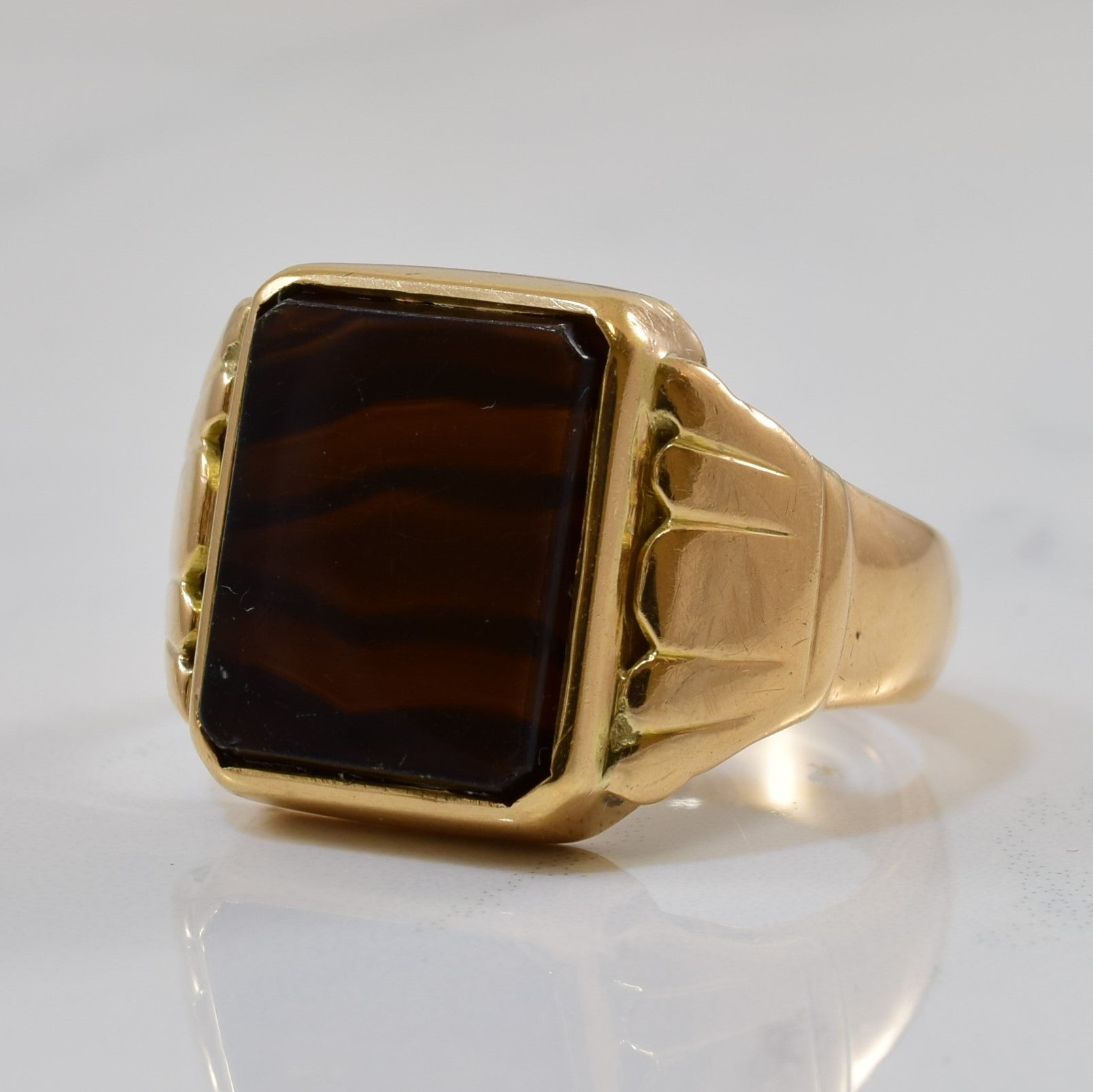 Bezel Set Agate Ring | 8.00ct | SZ 10 |