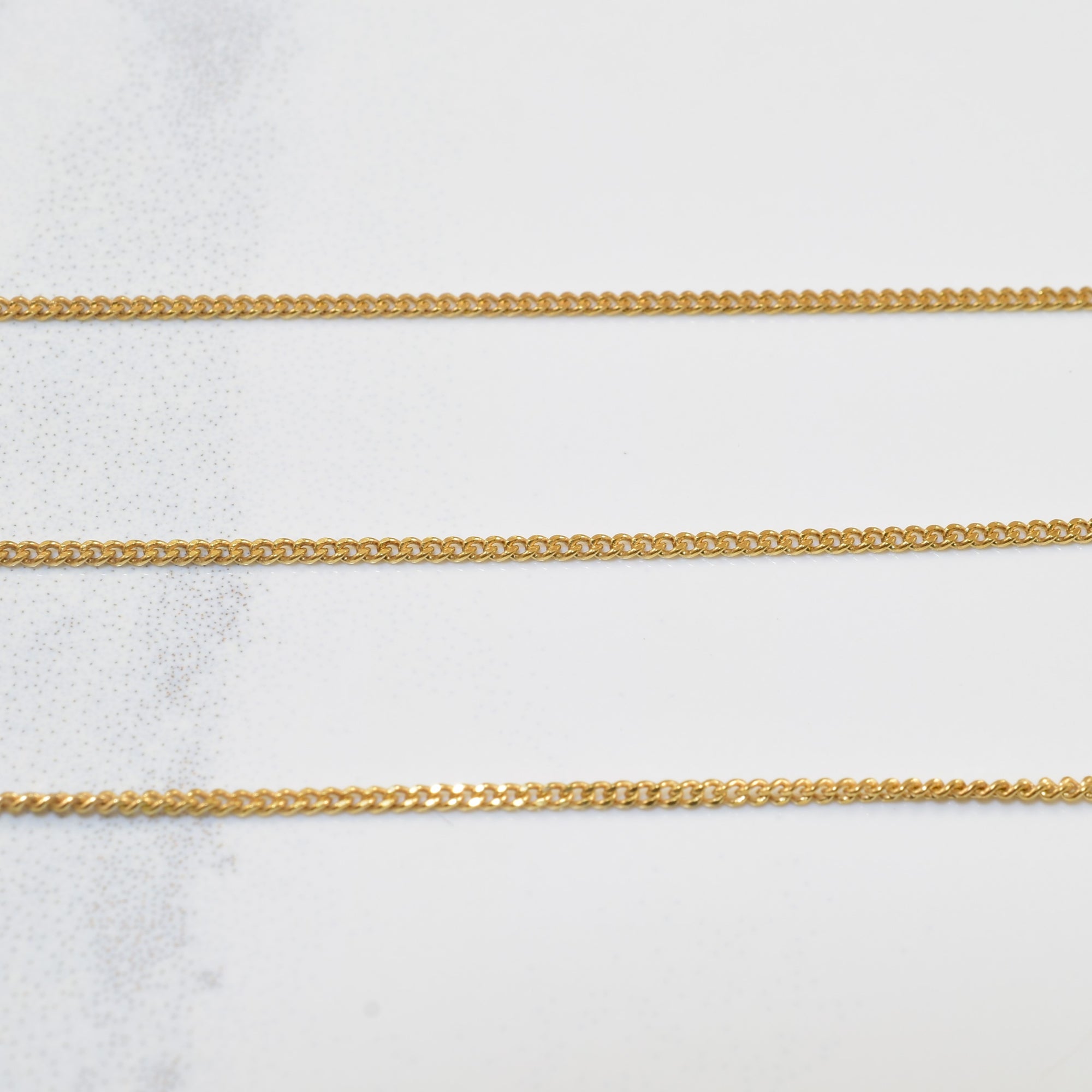 10k Yellow Gold Fine Curb Chain | 18