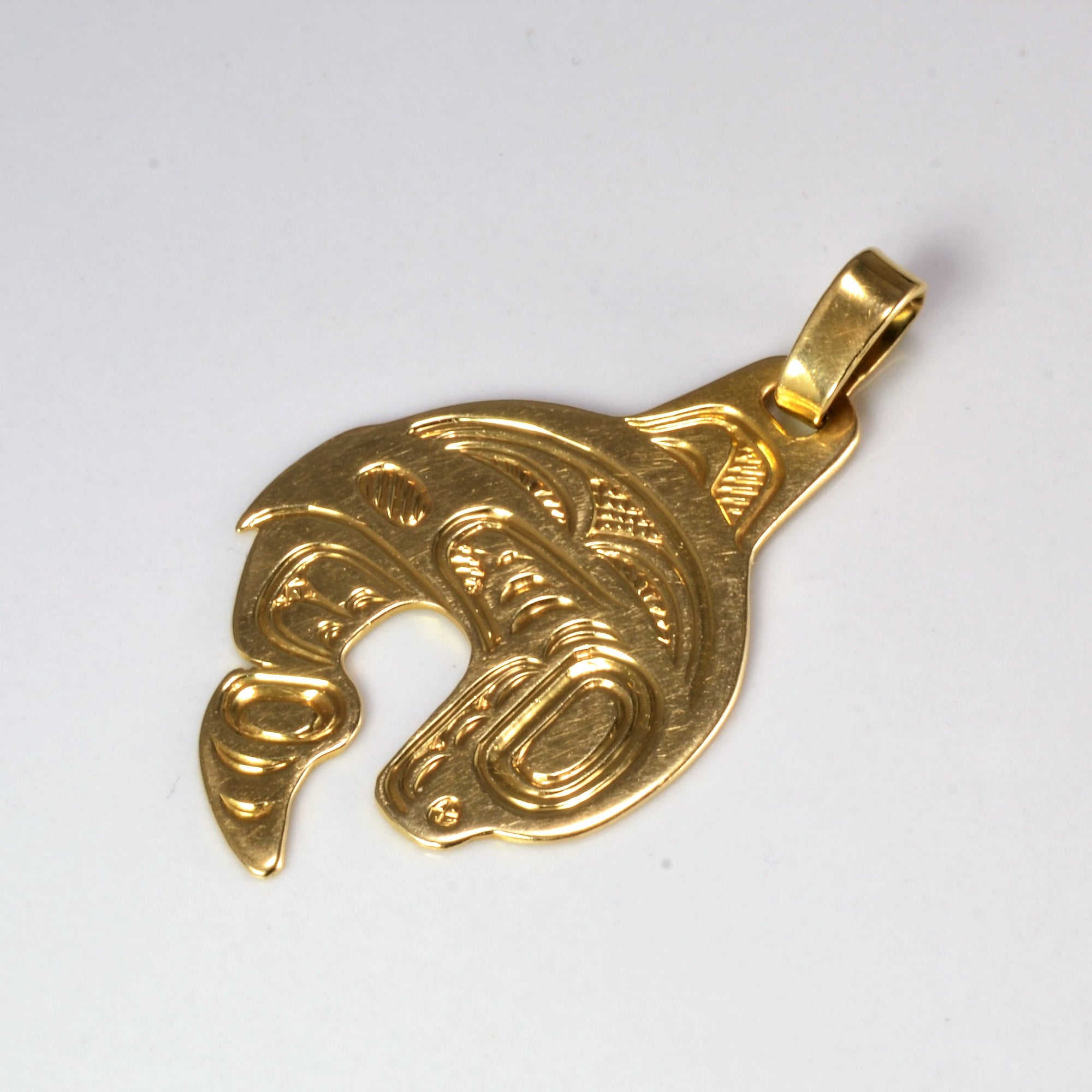 Indigenous Orca Gold Pendant |