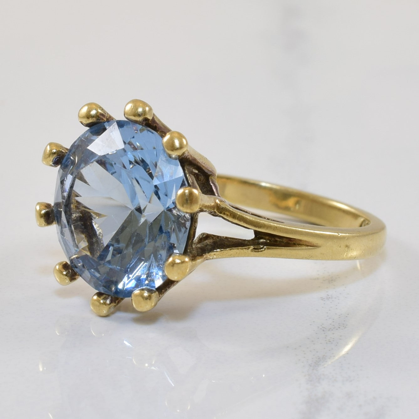 Solitaire Synthetic Spinel Ring | 6.25ct | SZ 6.5 |
