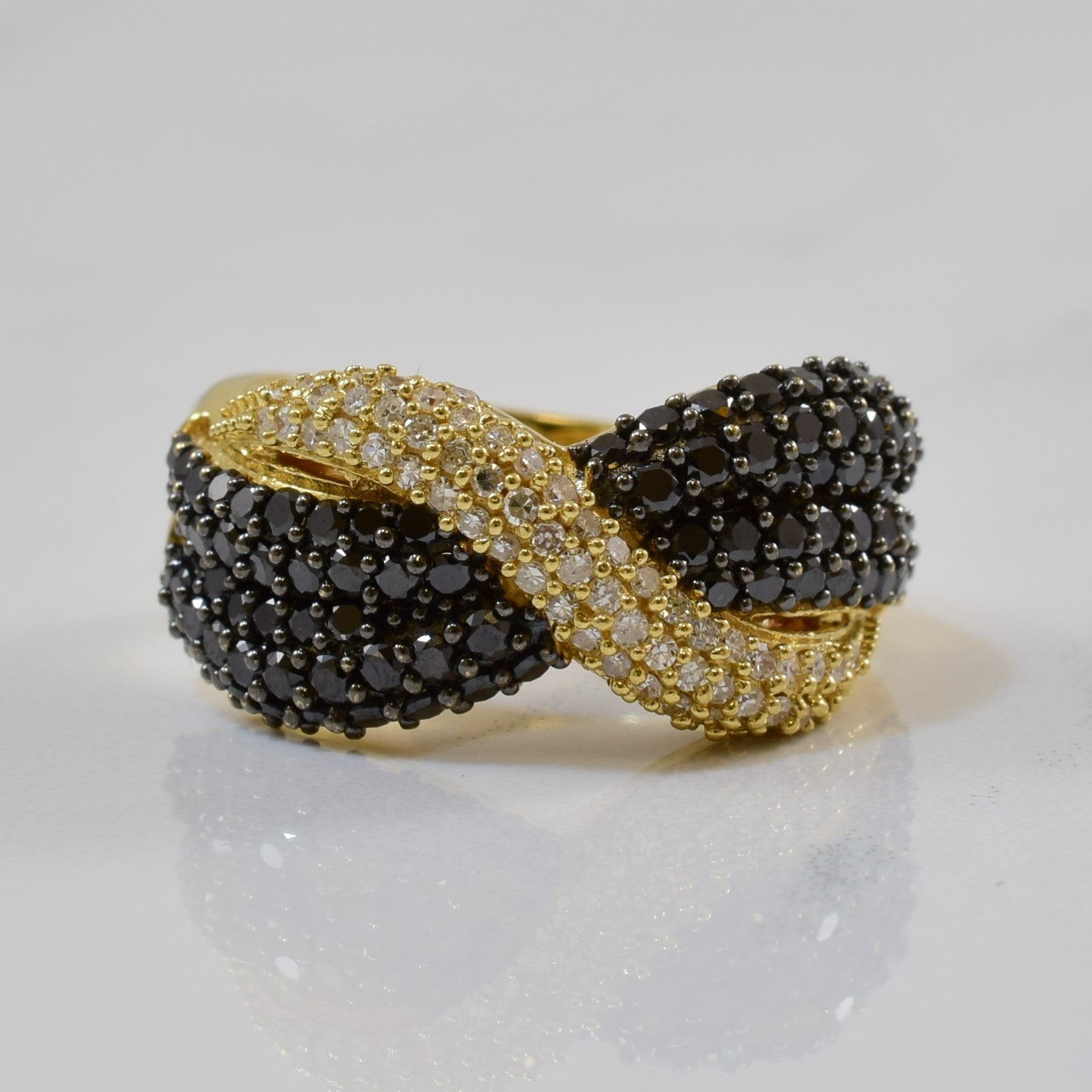 Effy' Black Diamond Overlay Ring | 1.06ctw | SZ 7 |