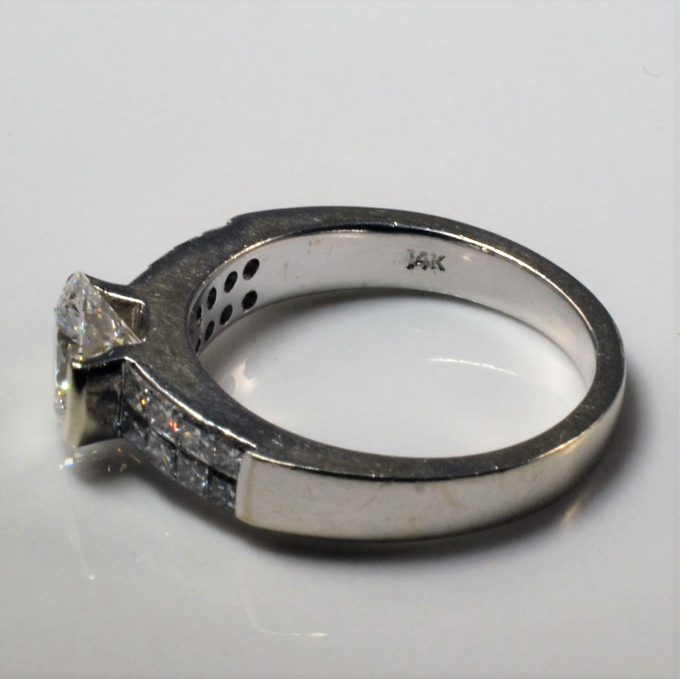 Princess Pave Semi Bezel Engagement Ring | 1.75ctw | SZ 6 |