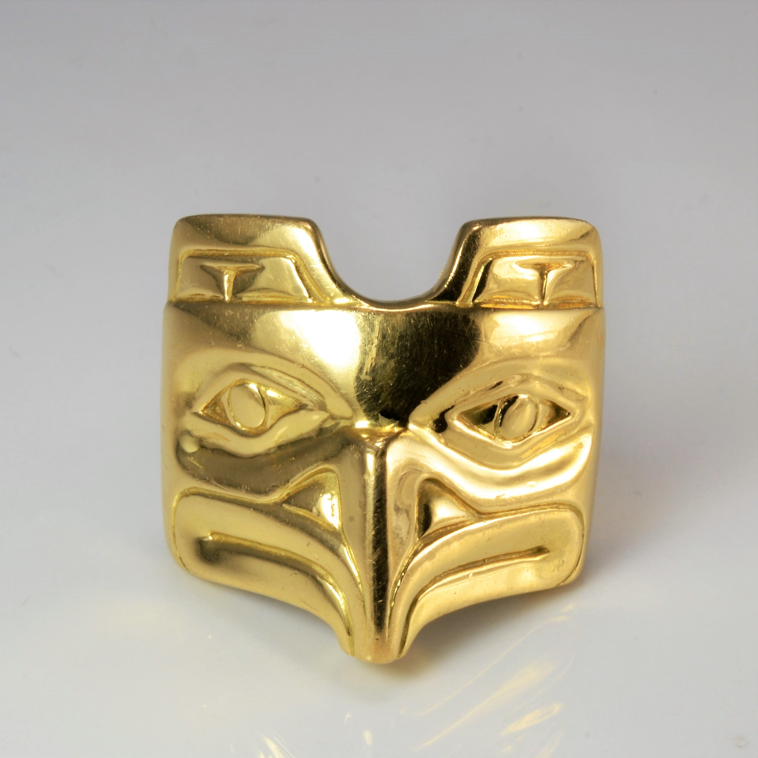 Indigenous Eagle Design Heavy Gold Ring | SZ 11 |