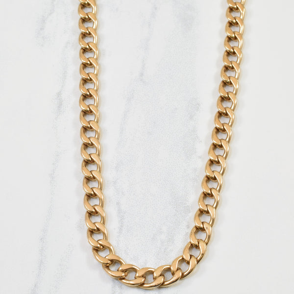 9k Yellow Gold Curb Chain | 28.5
