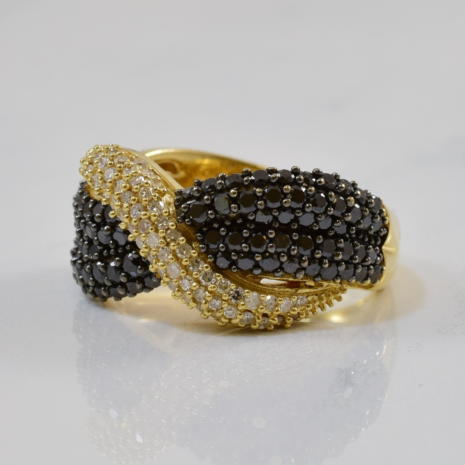 Effy' Black Diamond Overlay Ring | 1.06ctw | SZ 7 |