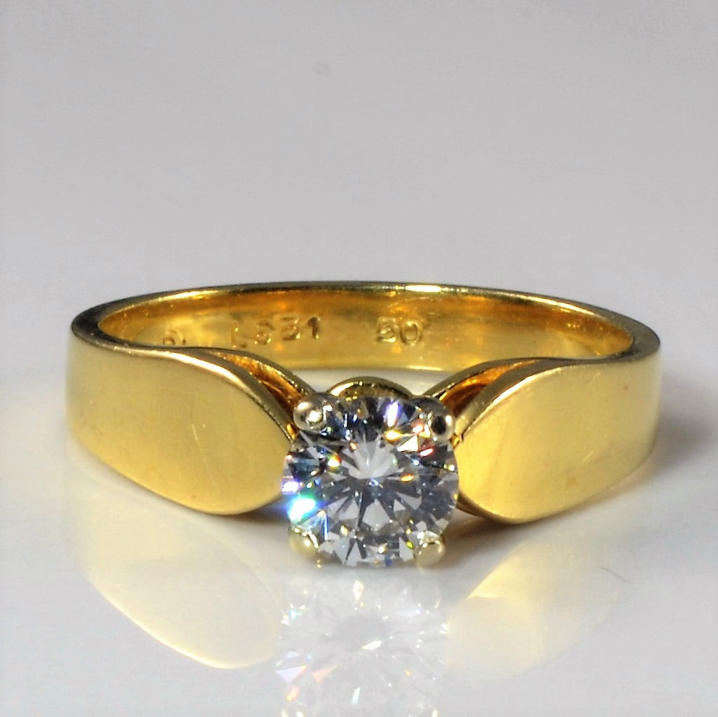 Solitaire Diamond Reverse Tapered Ring | 0.50ct VS1/VS2 H/I | SZ 6