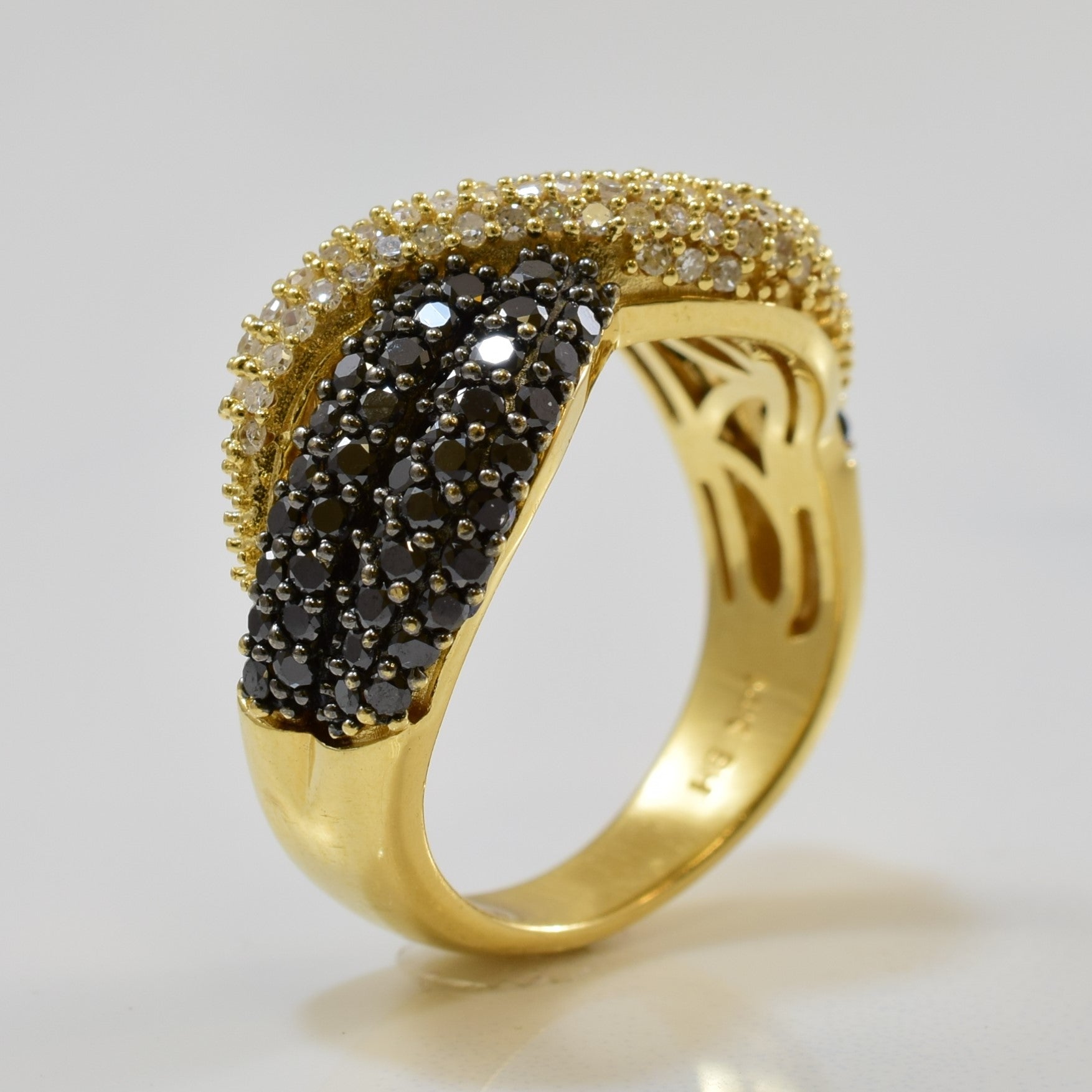 Effy' Black Diamond Overlay Ring | 1.06ctw | SZ 7 |