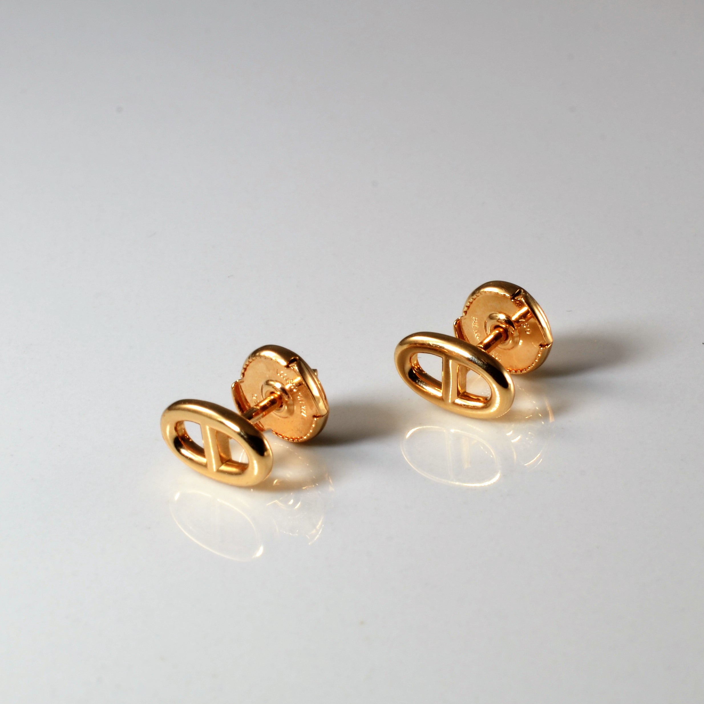 Hermes' Rose Gold Stud Earrings