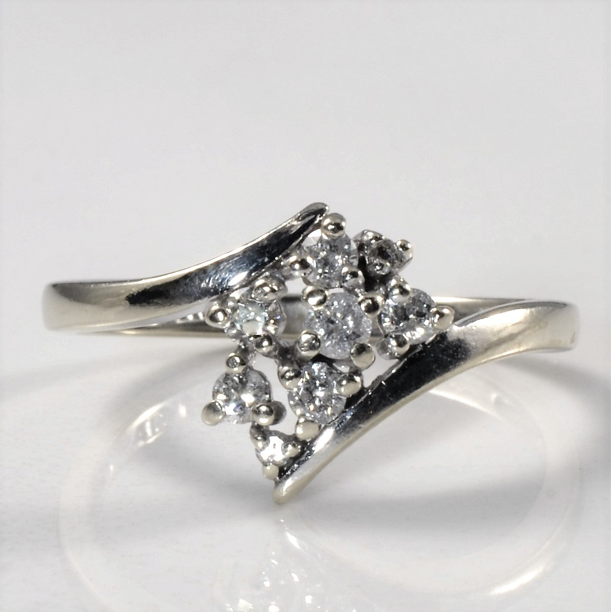 Bypass Cluster Diamond Ring | 0.13ctw | SZ 6.5 |