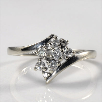 Bypass Cluster Diamond Ring | 0.13ctw | SZ 6.5 |