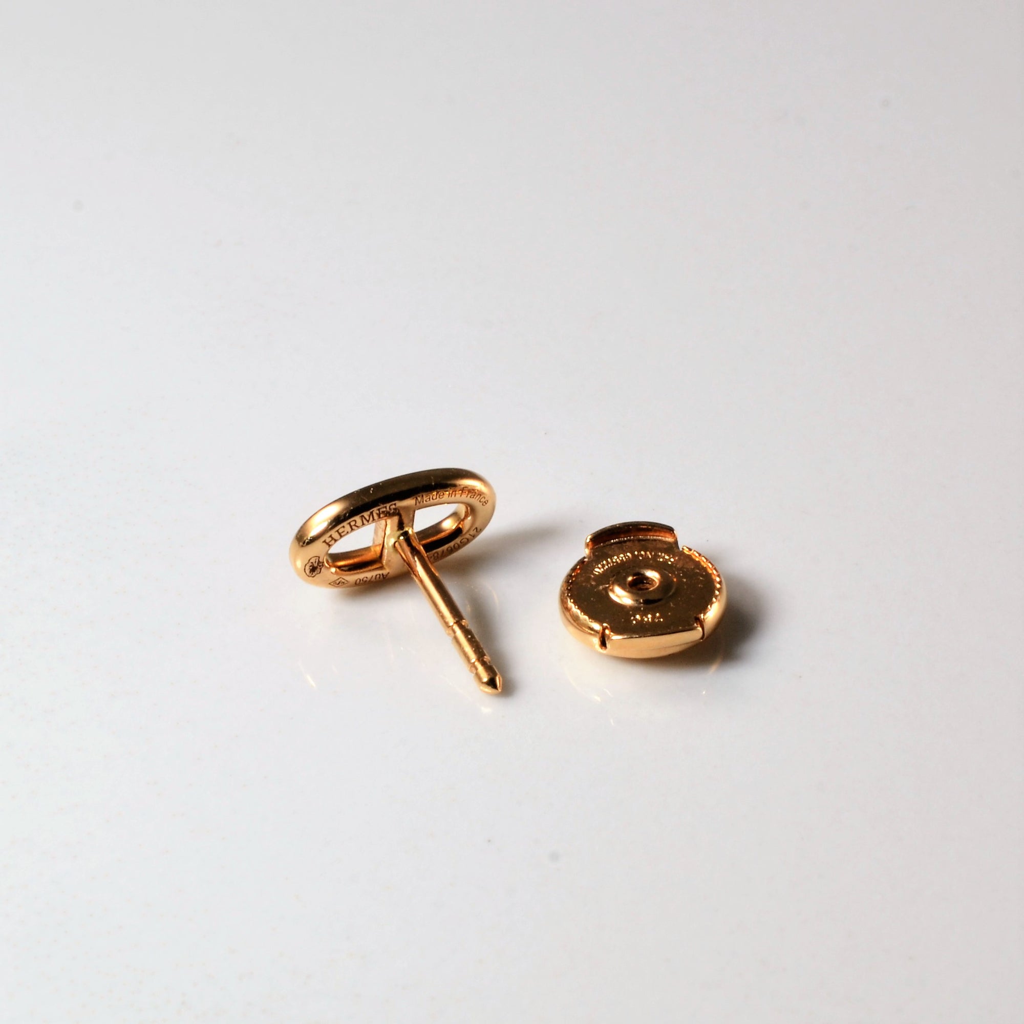 Hermes' Rose Gold Stud Earrings