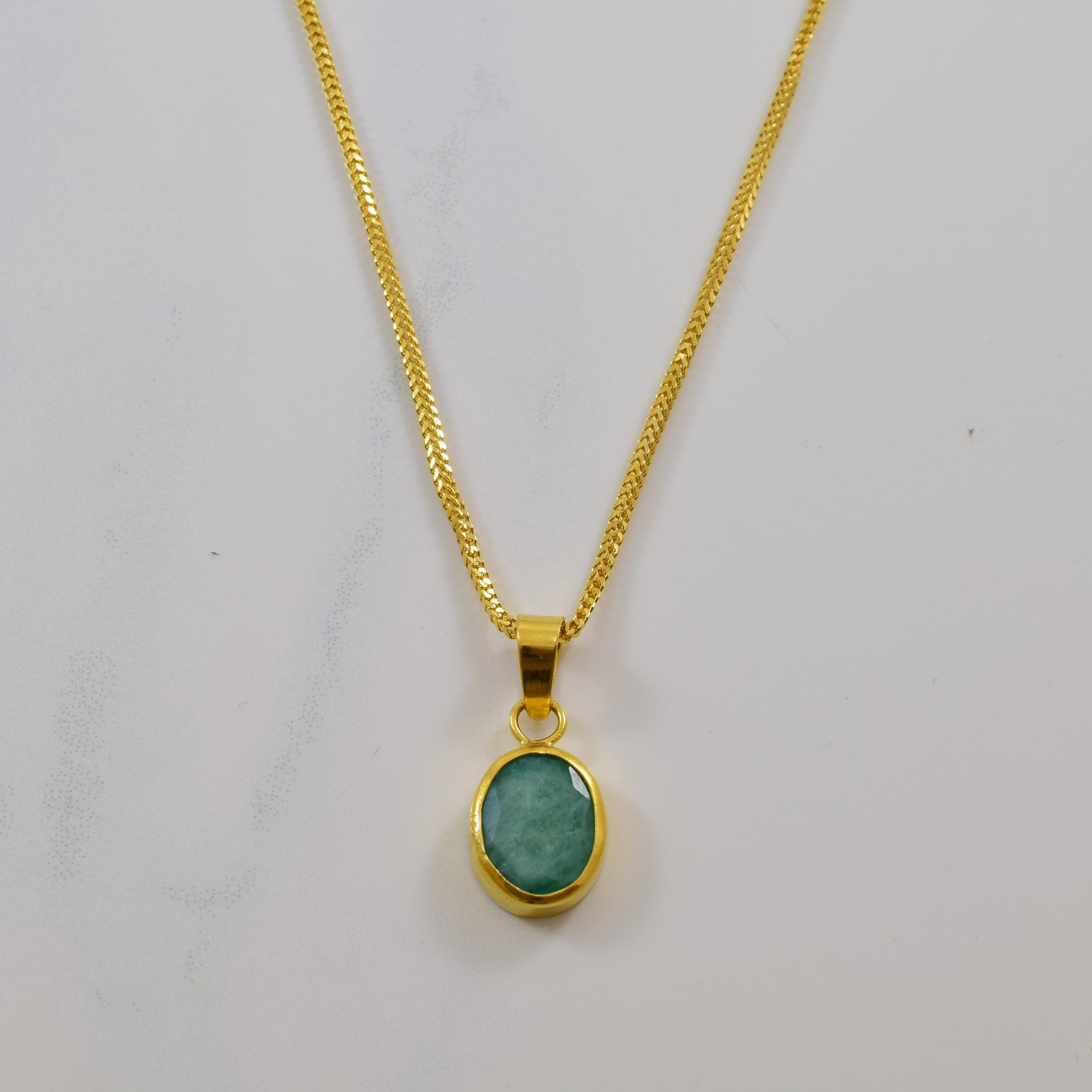 Open Back Bezel Set Emerald Necklace | 3.50ct | 16