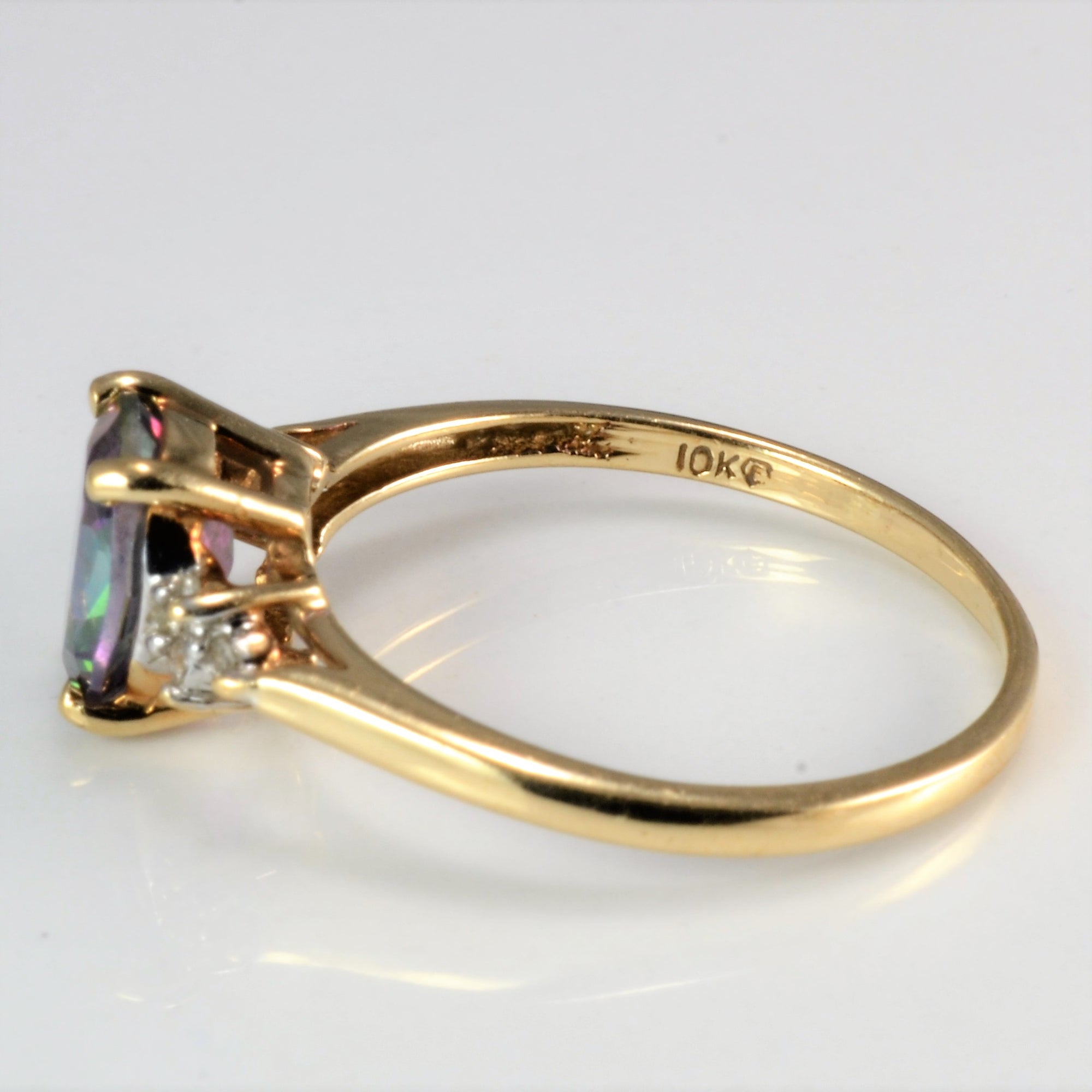 Mystic Topaz & Diamond Ring | 0.03 ctw, SZ 7 |