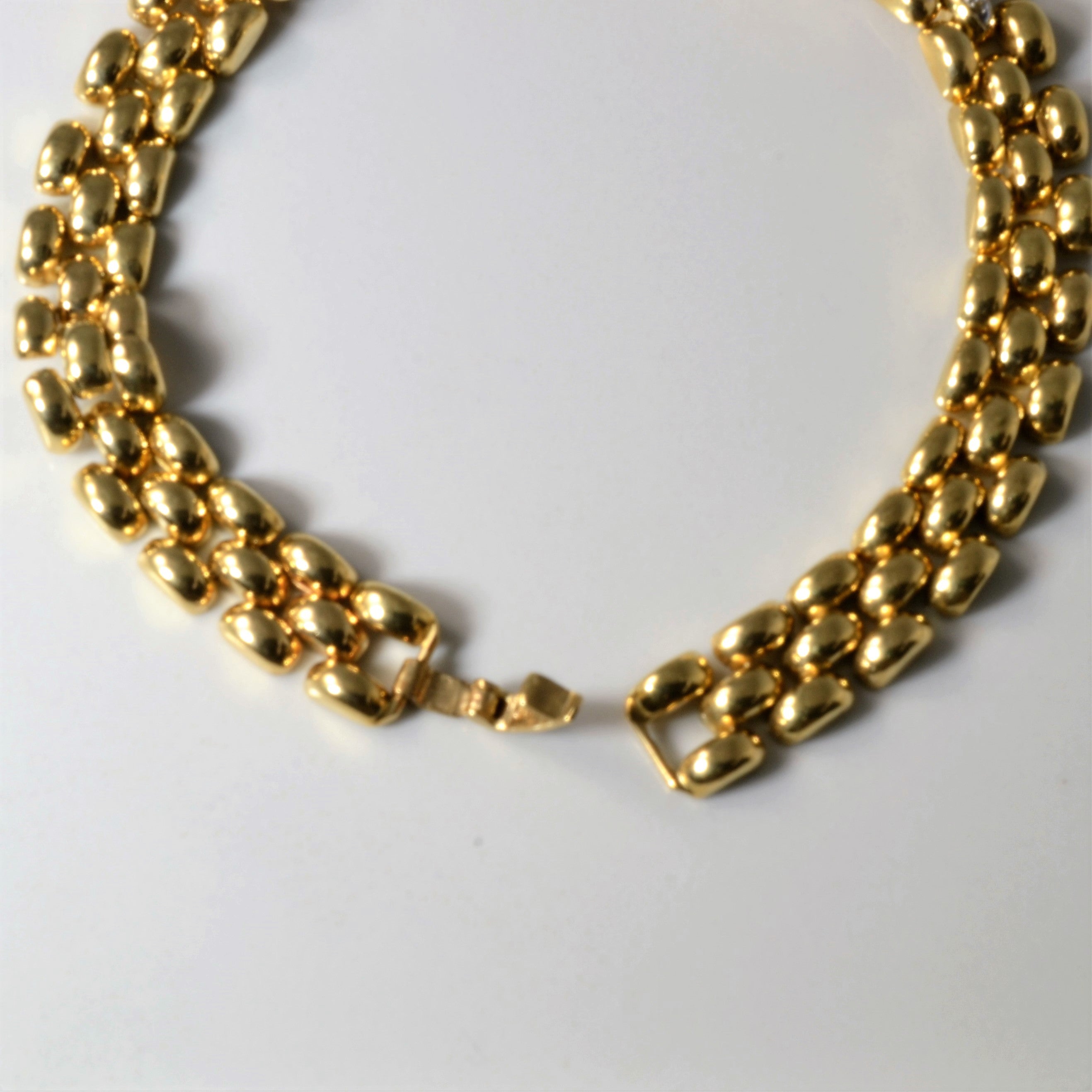 Diamond Panther Link Bracelet | 0.12ctw | 7" |