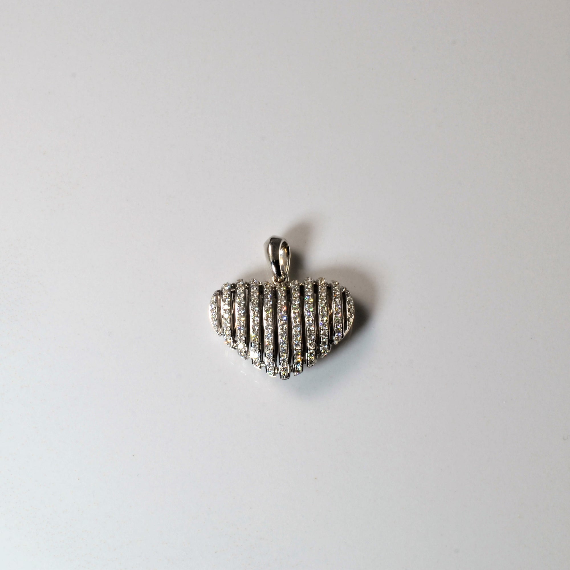 Diamond Puffed Heart Pendant | 0.28ctw |