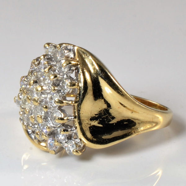 Cascade Diamond Cocktail Ring | 1.00ctw | SZ 8.75 |