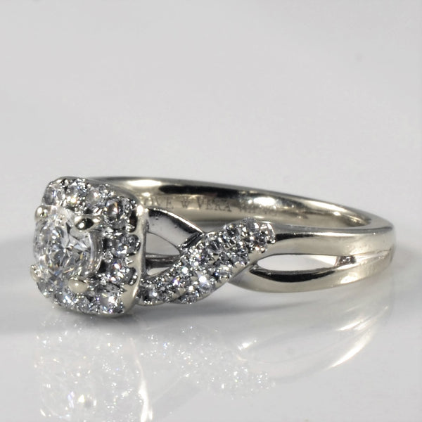 Vera Wang' Halo Bypass Diamond Engagement Ring | 0.68ctw | SZ 5.5 |