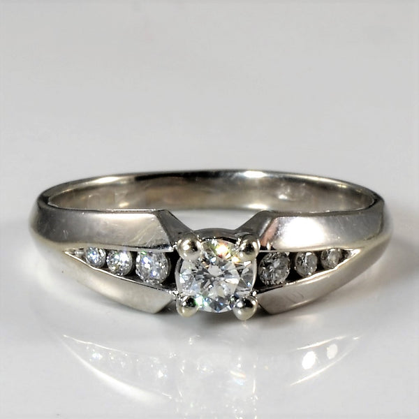 Tapered Channel Diamond Engagement Ring | 0.26ctw | SZ 6.75 |