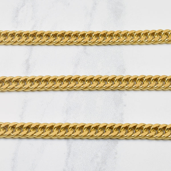 10k Yellow Gold Double Curb Link Chain | 19