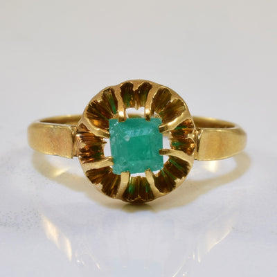 Prong Set Solitaire Emerald Ring | 0.28ct | SZ 5.5 |