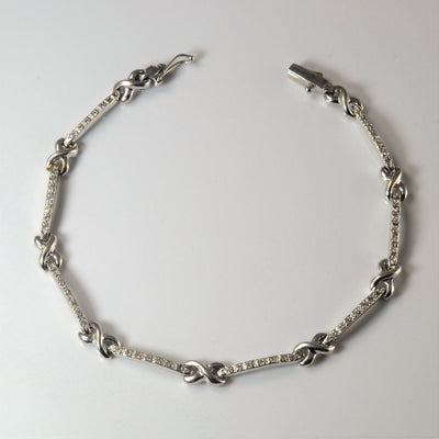 Pave Diamond Infinity Bracelet | 0.28ctw | 8