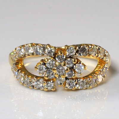 Pave Diamond Cluster Ring | 0.65ctw | SZ 5.75 |