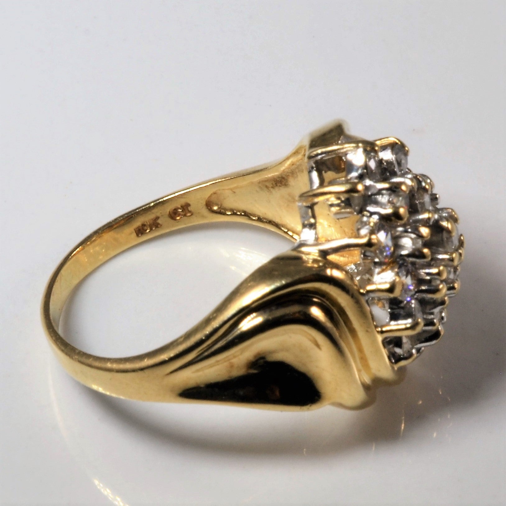 Cascade Diamond Cocktail Ring | 1.00ctw | SZ 8.75 |