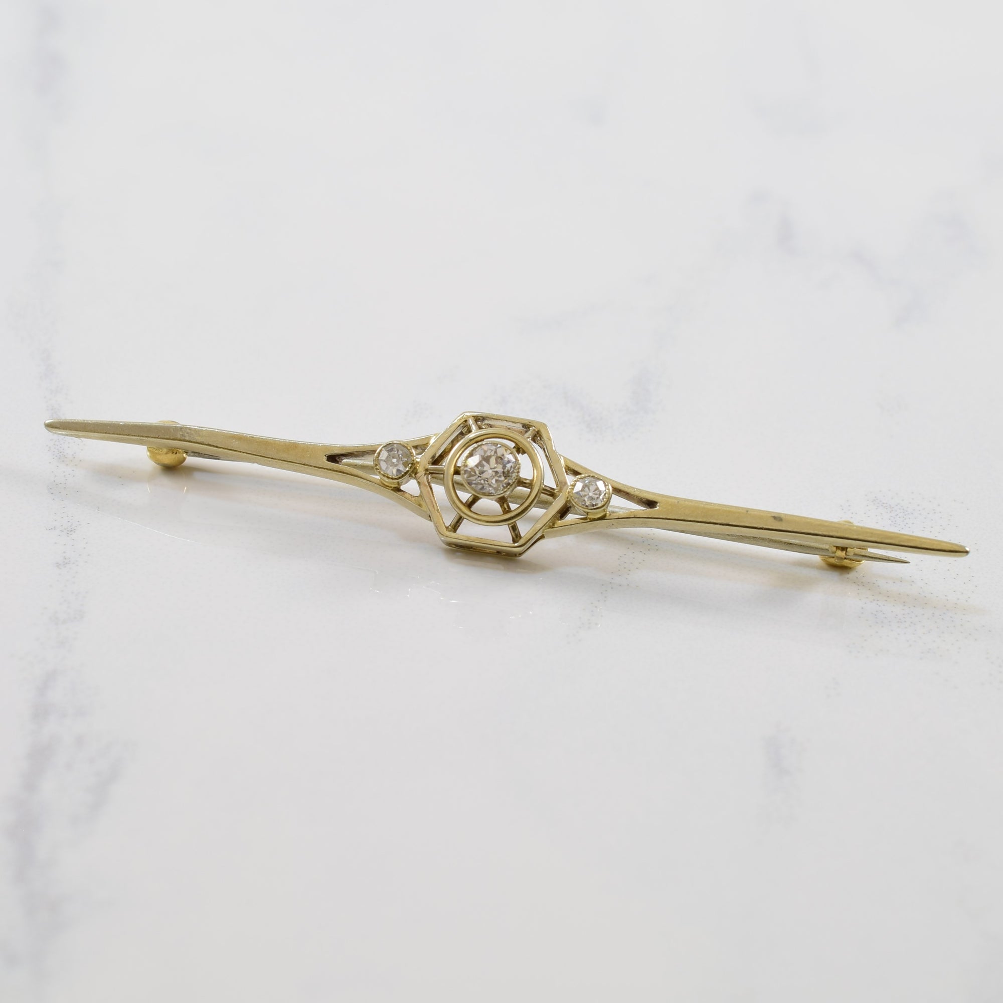 Edwardian Era Diamond Brooch | 0.12 ct |