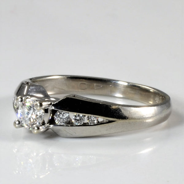 Tapered Channel Diamond Engagement Ring | 0.26ctw | SZ 6.75 |