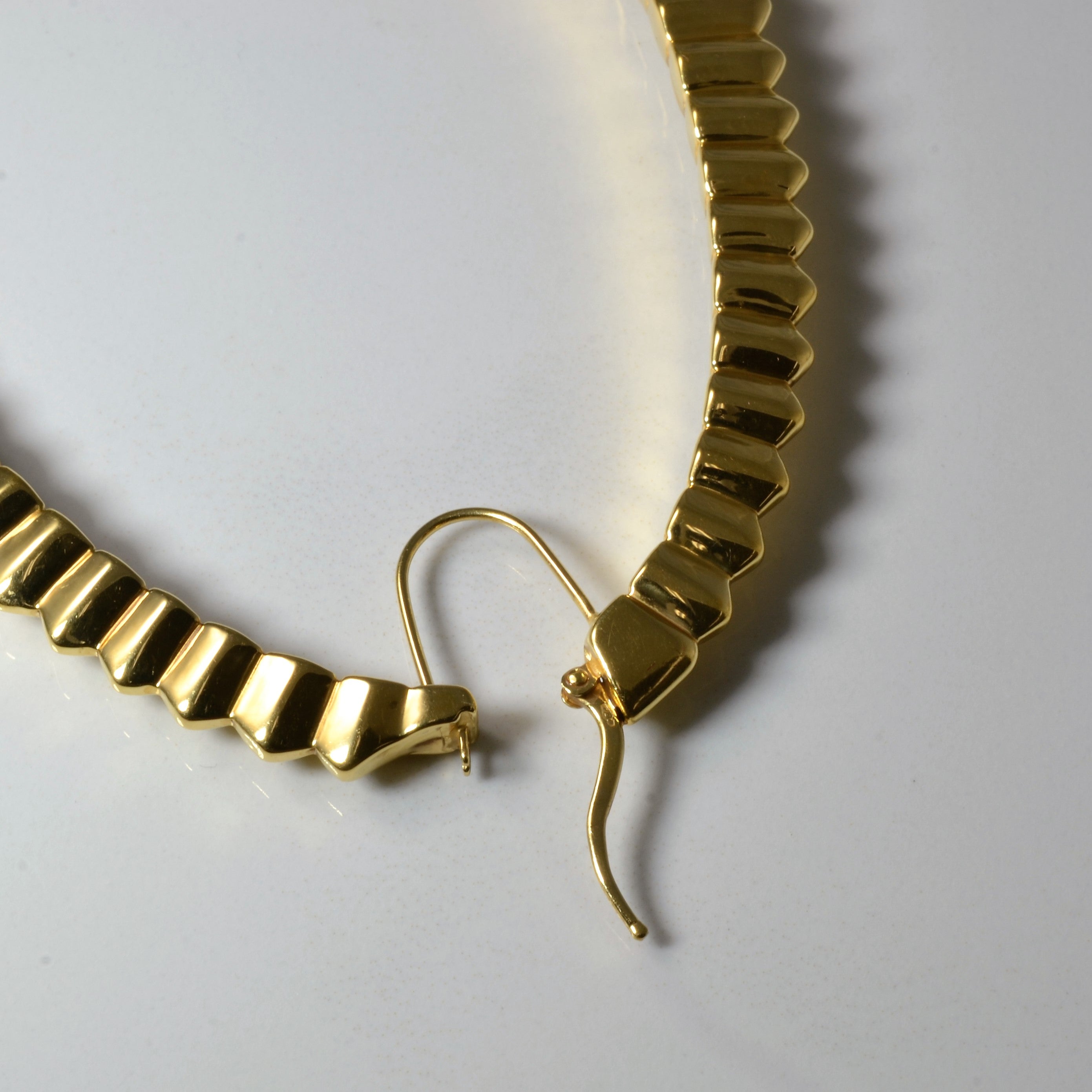 Boucles d'oreilles créoles extra larges en or 18 carats texturé | 