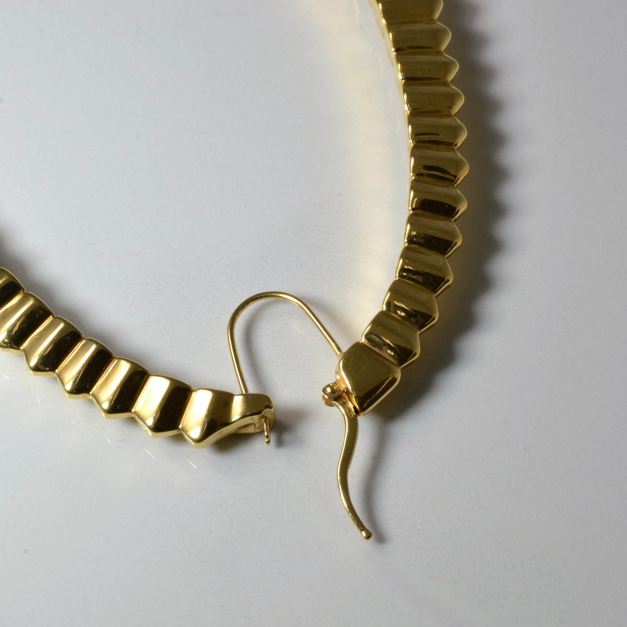 Extra Large Textured 18k Gold Hoop Earrings |
