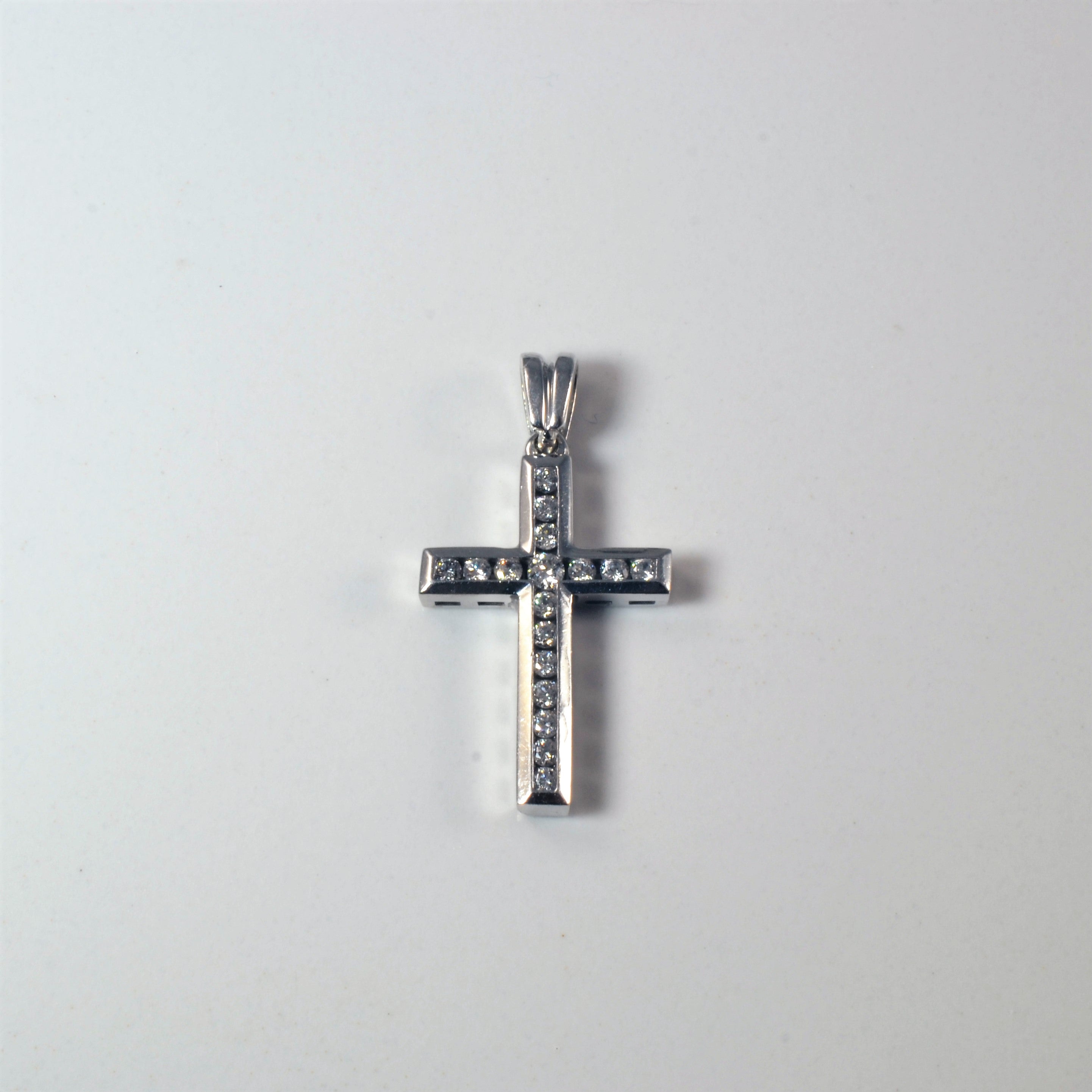 Channel Diamond Cross Pendant | 0.27ctw |