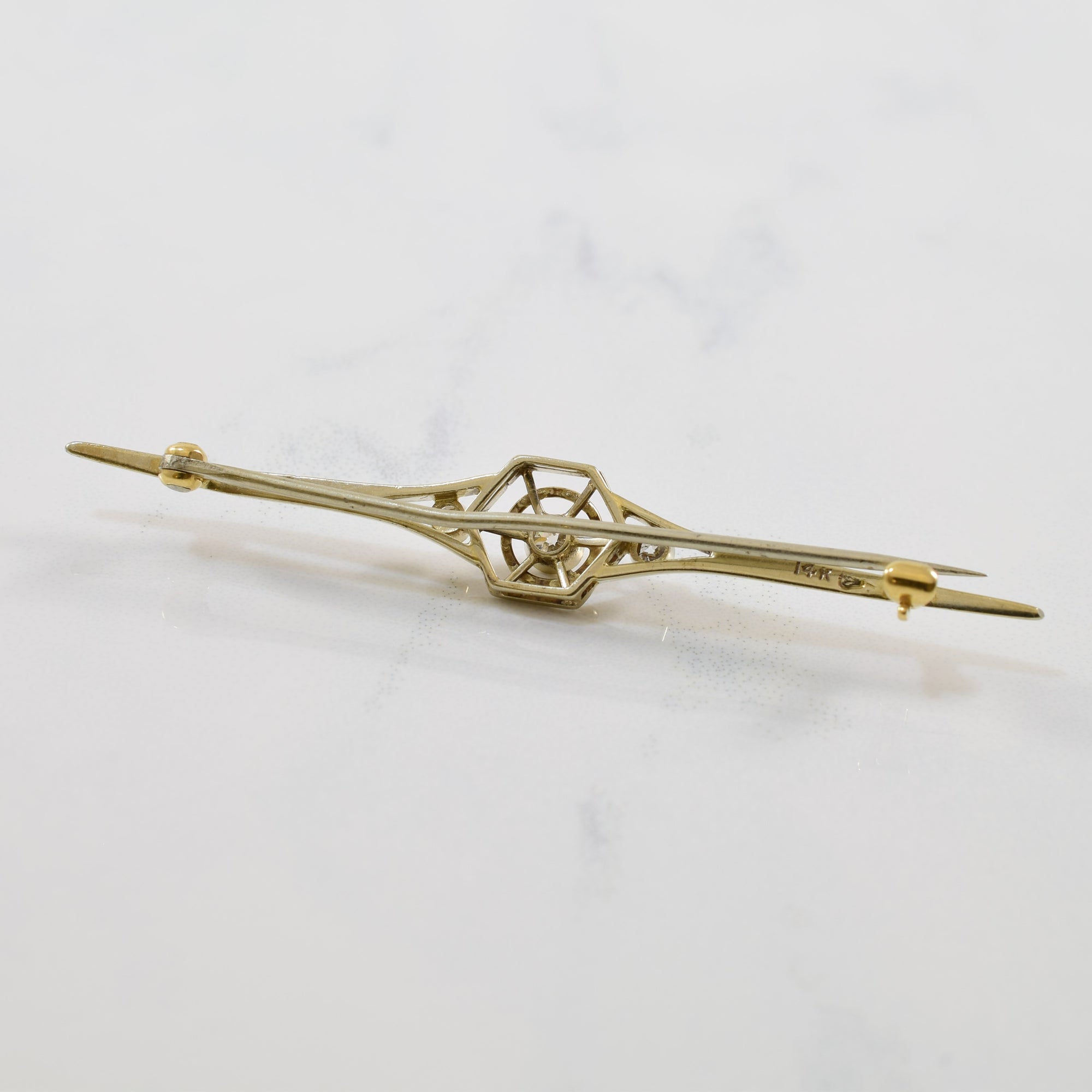 Edwardian Era Diamond Brooch | 0.12 ct |