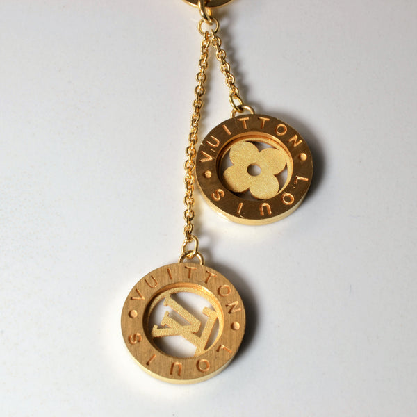 'Louis Vuitton' Gold Lariat Necklace | 16
