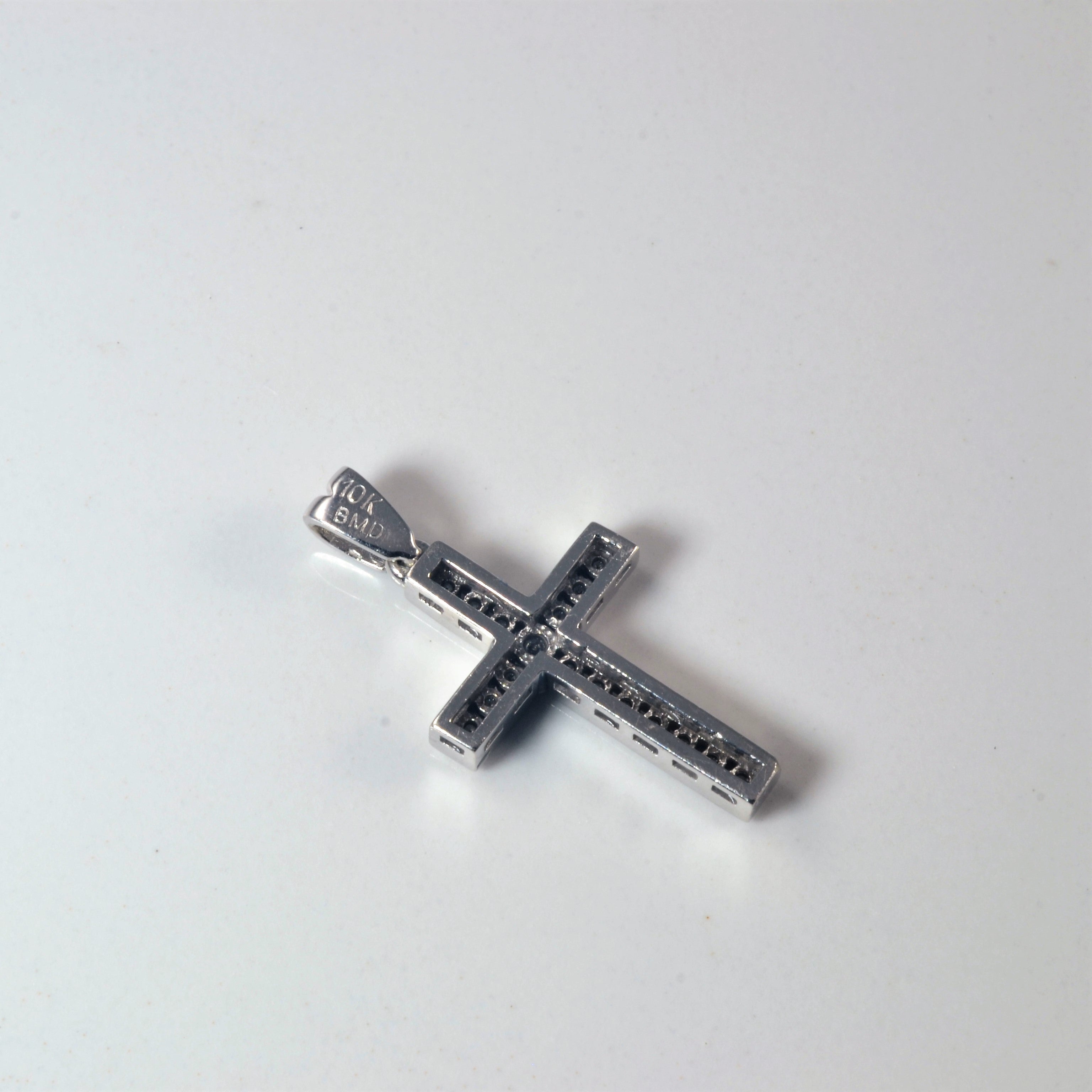 Channel Diamond Cross Pendant | 0.27ctw |