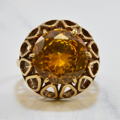 Citrine Cocktail Ring | 5.50ct | SZ 5 |