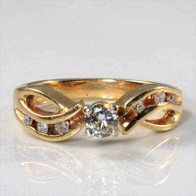 Bypass Diamond Engagement Ring | 0.37ctw | SZ 6.75 |