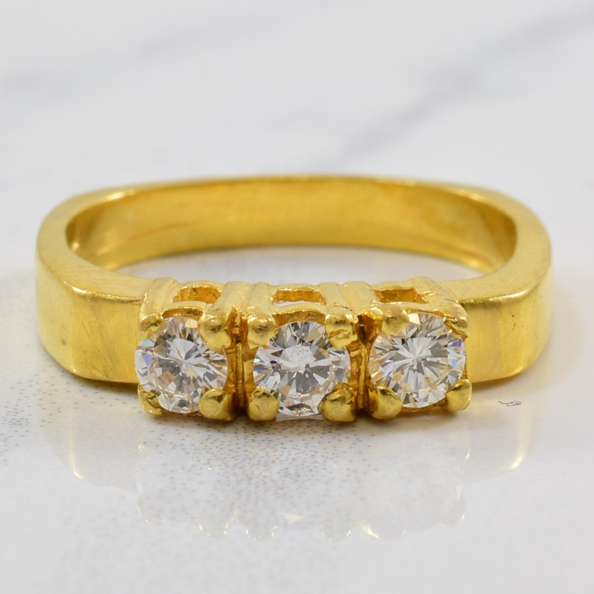 three stone diamond ring vintage rings with stone diamond set