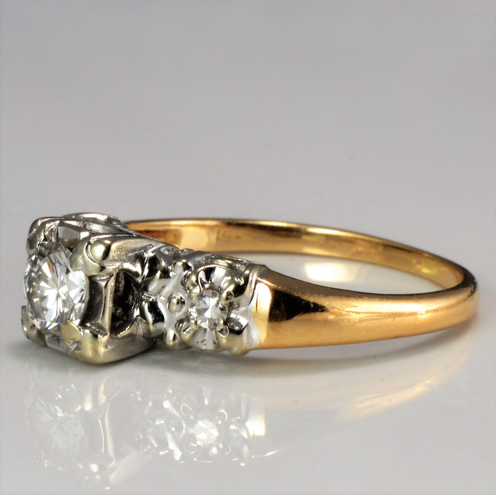 Retro Diamond Ladies Engagement Ring | 0.38 ctw, SZ 6.5 |