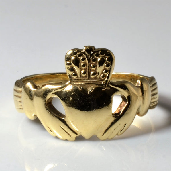 9k Yellow Gold Claddagh Ring | SZ 7.25 |