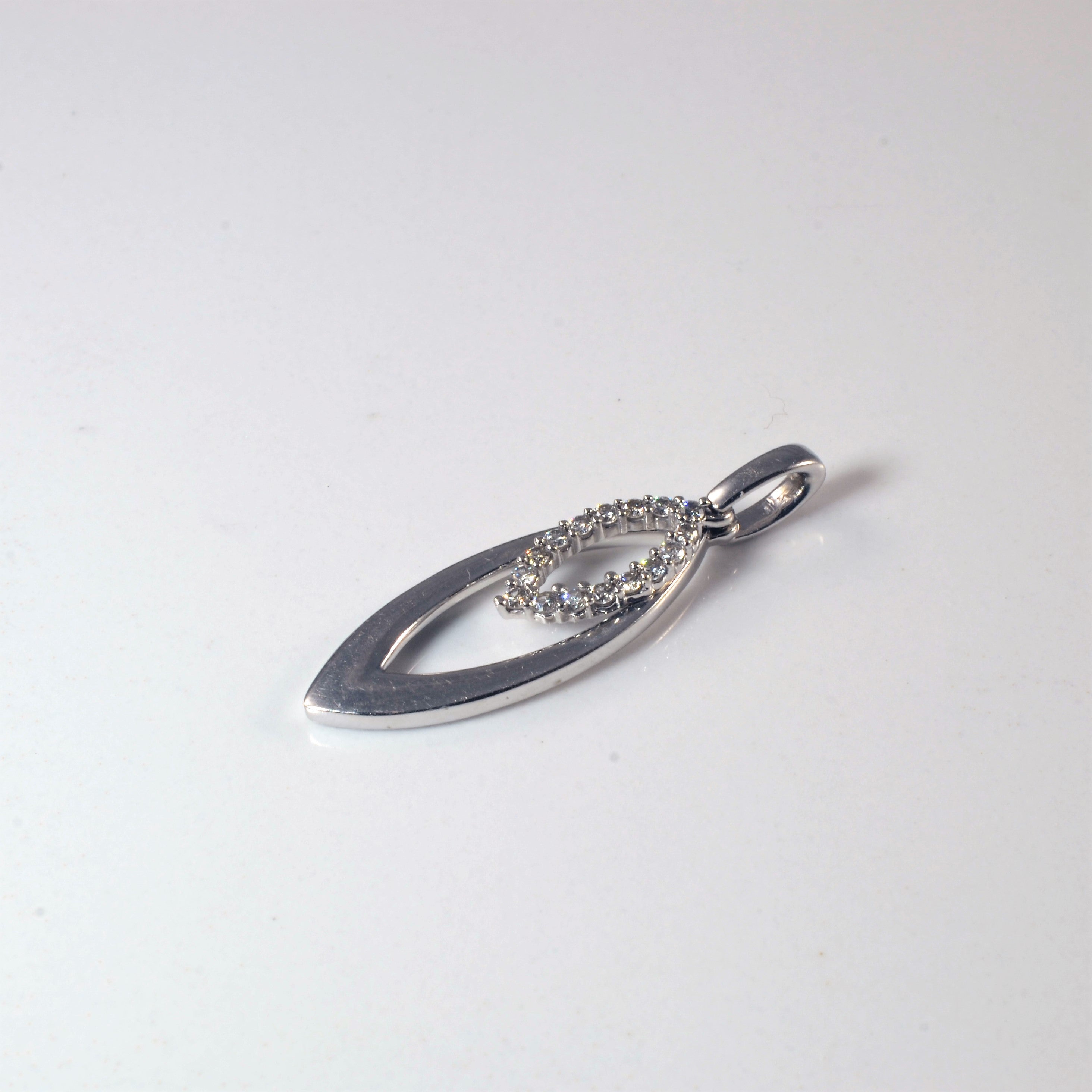 Diamond Double Oval Pendant | 0.12ctw |