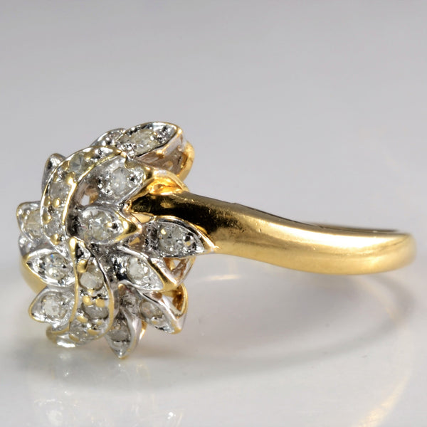 Floral Inspired Cluster Diamond Ring | 0.15 ctw, SZ 7.5 |