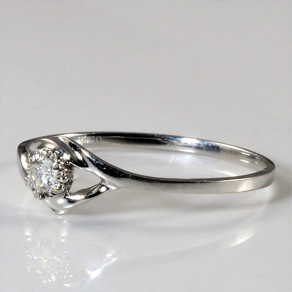 Solitaire Diamond Split Shank Ring | 0.06ct | SZ 7 |