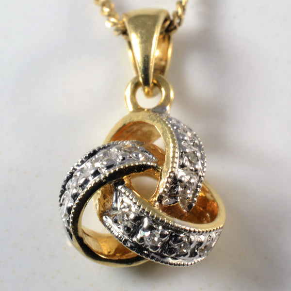 Diamond Love Knot Necklace | 0.06ctw | 17