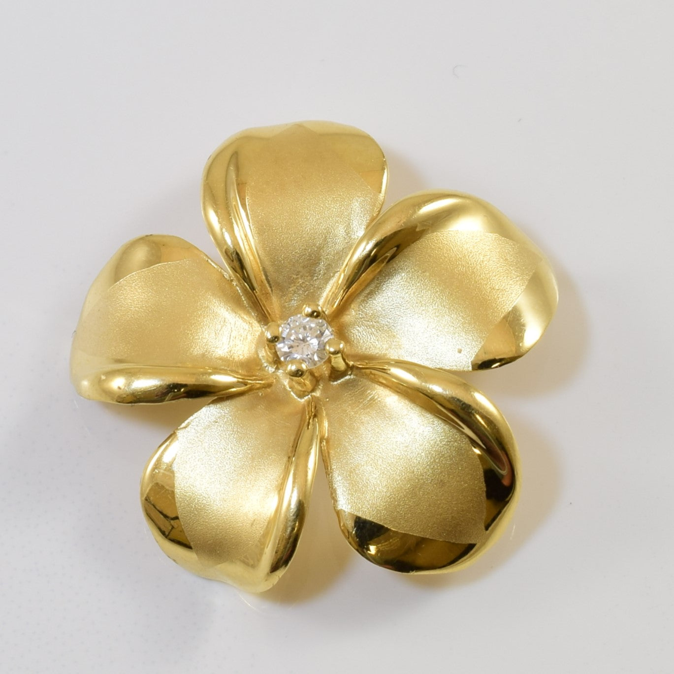Diamond Plumeria Pendant & Earring Set | 0.16ctw |