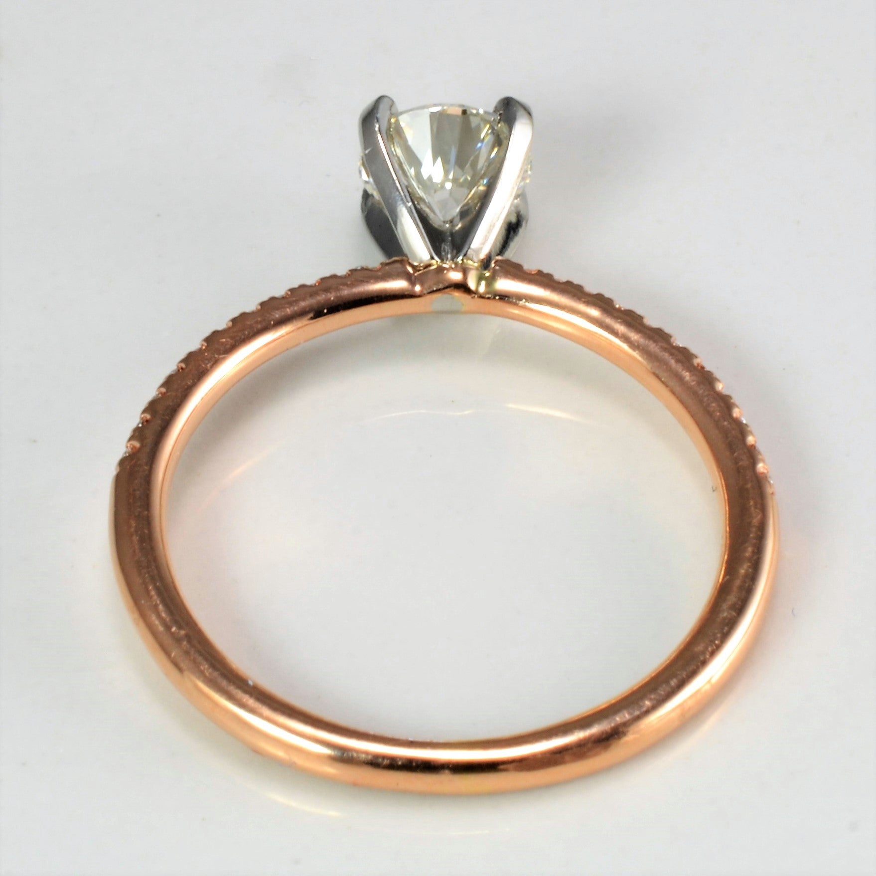 Rose Gold Diamond Engagement Ring | 0.91 ctw, SZ 7.5 | VS2, E |